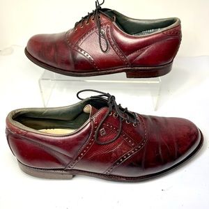 Foot-joy Classics Rare Smoked Burgunday Pebbled Leather Saddle Golf 10.5e